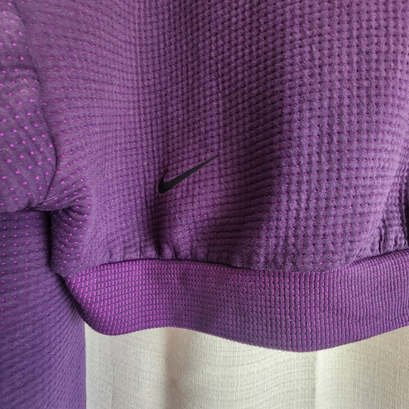 Nike Purple Oversized Cropped Hoodie - Picture 3 of 4